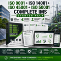 ISO 9001 + ISO 14001 + ISO 45001 + ISO 50001 Complete IMS Starter Pack