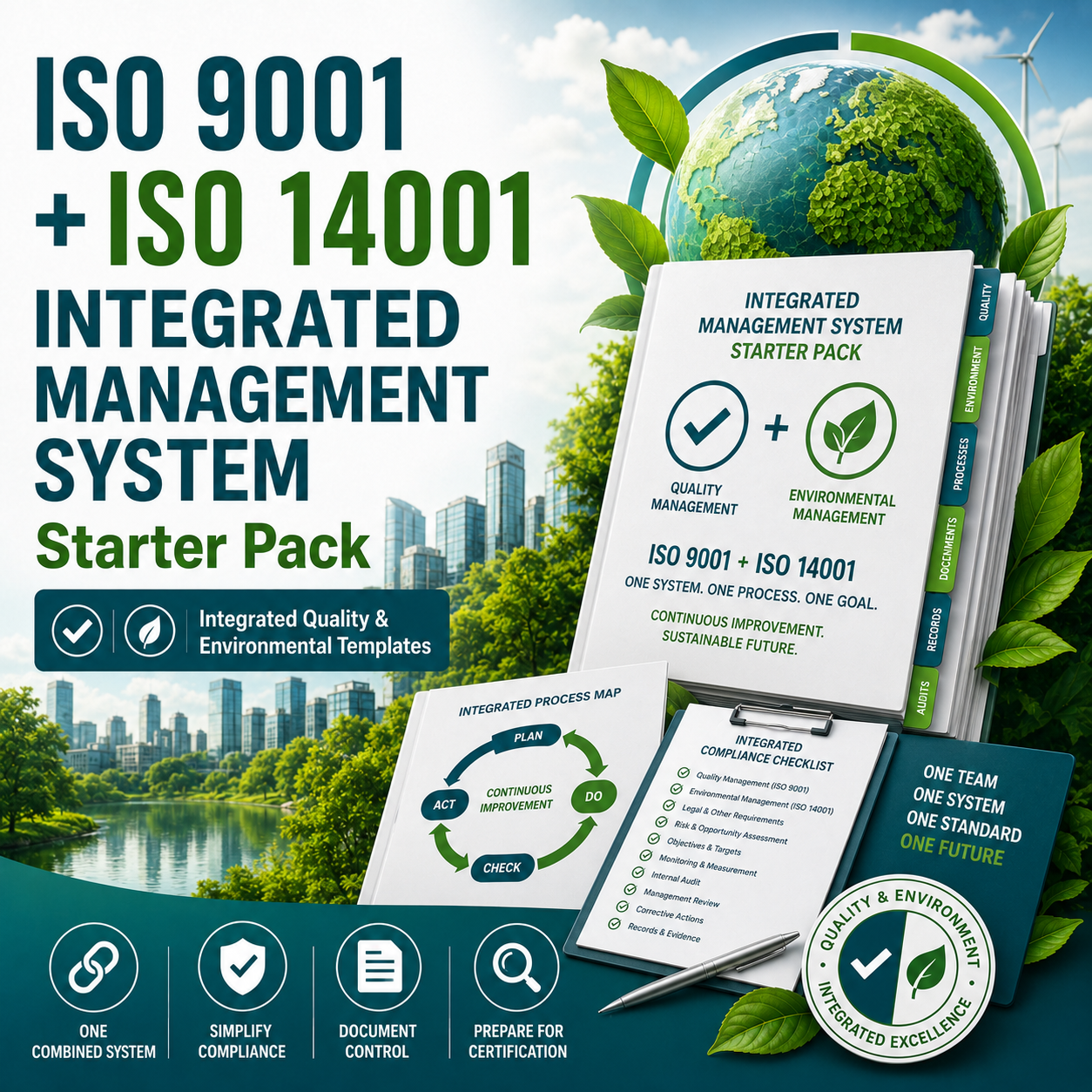 ISO 9001 + ISO 14001 Integrated Management System Starter Pack