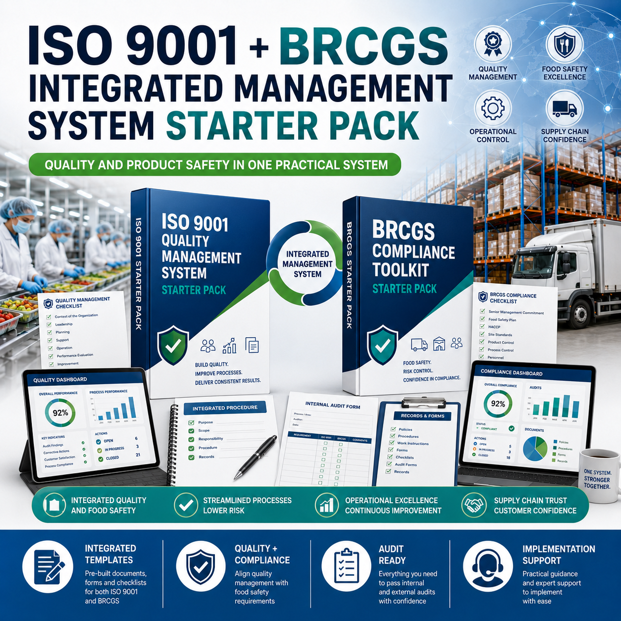 ISO 9001 + BRCGS Integrated Management System Starter Pack